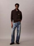 Black Cotton Terry Badge Hoodie  Men