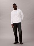 White Cotton Terry Badge Hoodie  Men