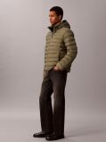 Green Lightweight Nylon Puffer Jacket  Men