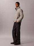 Grey Lightweight Nylon Puffer Jacket  Men