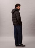 Black Hooded Down Puffer Jacket  Men