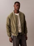 Green Nylon Bomber Jacket  Men