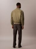 Green Nylon Bomber Jacket  Men