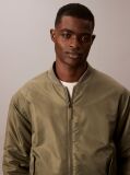 Green Nylon Bomber Jacket  Men