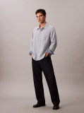 Blue Double Face Striped Cotton Shirt  Men