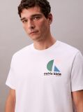 White Graphic Logo T-shirt  Men