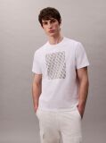 White Monogram Logo Easy Tee  Men