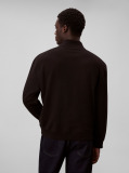 Black Long Sleeve Terry Micro Logo Sweatshirt  Men