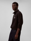 Black Long Sleeve Terry Micro Logo Sweatshirt  Men
