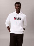 White Logo Graphic Hoodie  Men