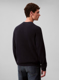 Blue Waffle Cotton Monogram Jumper  Men