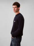 Blue Waffle Cotton Monogram Jumper  Men
