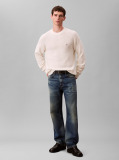 White Waffle Cotton Monogram Jumper  Men