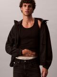 Black Long Sleeve Nylon Flange Windbreaker  Men