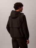 Black Long Sleeve Nylon Flange Windbreaker  Men