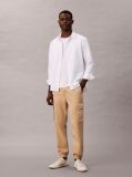 Beige Skinny Twill Cargo Pants  Men