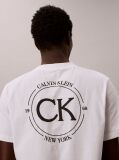 White Embroidered Logo T-shirt  Men