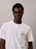 White Embroidered Logo T-shirt  Men