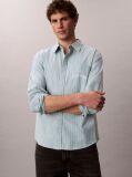 Green Stripe Relaxed Button-Down Shirt  Men