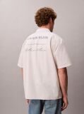 White Shortsleev Solid Poplin Boxy Relaxed Shirt  Men