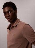 Brown Cotton Piqué Open Collar Polo Shirt  Men