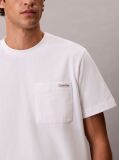 White Chest Pocket Badge T-shirt  Men