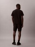 Black Cotton Terry Badge Jogger Shorts  Men