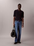 Blue Cotton Waffle Knit Polo Shirt  Men