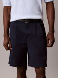 Blue Cotton Twill Chino Shorts  Men