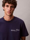 Blue Embroidered Logo T-shirt  Men