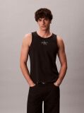 Black Monogram Logo Tank Top  Men