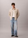 Beige Cotton Twill Utility Overshirt  Men