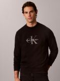 Black Cotton Terry Monogram Sweatshirt  Men