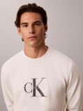 White Cotton Terry Monogram Sweatshirt  Men