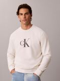 White Cotton Terry Monogram Sweatshirt  Men