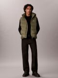 Green Hooded Down Puffer Gilet  Men