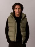 Green Hooded Down Puffer Gilet  Men
