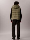 Green Hooded Down Puffer Gilet  Men