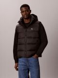 Black Hooded Down Puffer Gilet  Men