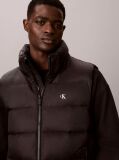 Black Hooded Down Puffer Gilet  Men
