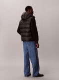 Black Hooded Down Puffer Gilet  Men