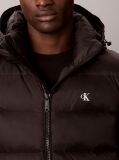 Black Hooded Down Puffer Gilet  Men