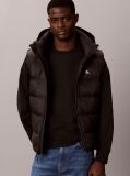 Black Hooded Down Puffer Gilet  Men