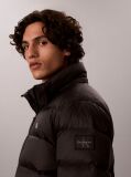 Black Relaxed Nylon Puffer Jacket  Men