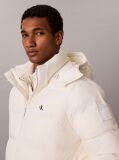White Relaxed Nylon Puffer Jacket  Men