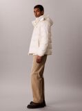 White Relaxed Nylon Puffer Jacket  Men