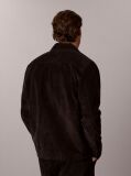 Μαύρο Κοτλέ Shirt Jacket Με Χαλαρή Γραμμή  Άνδρας