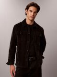 Μαύρο Κοτλέ Shirt Jacket Με Χαλαρή Γραμμή  Άνδρας