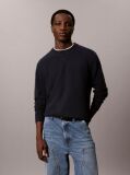 Blue Merino Wool Crew Neck Jumper  Men