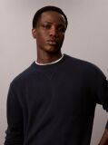 Blue Merino Wool Crew Neck Jumper  Men